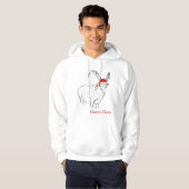 Weihnachtsziege Zeichnend Hoodie (Vorne ganz)