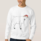 Weihnachtsziege Zeichnend Sweatshirt (Vorderseite)
