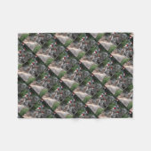 Weihnachtsziegen Fleecedecke (Vorderseite (Horizontal))