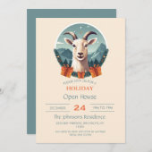 Weihnachtsziegen Geschenke Einladung (Vorne/Hinten)