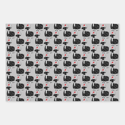Weihnachtsziegen Geschenkpapier Set (Vorderseite 2)
