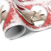 Weihnachtsziegen in Liebe Geschenkpapier (Rolleneckpunkt)