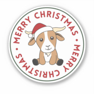 Weihnachtsziegen Wintertiere Sticker