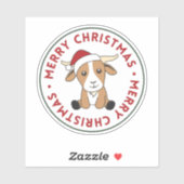 Weihnachtsziegen Wintertiere Sticker (Blatt)