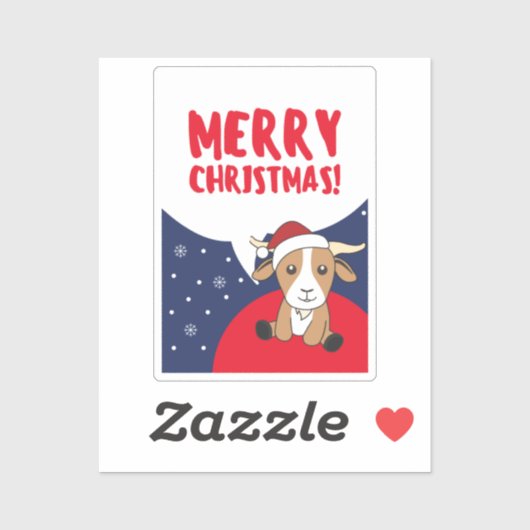 Weihnachtsziegen Wintertiere Sticker (Blatt)