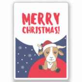 Weihnachtsziegen Wintertiere Sticker (Vorderseite)
