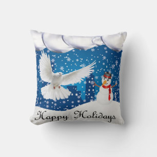 Weihnachtszierkissen, Frohe Feiertage Kissen