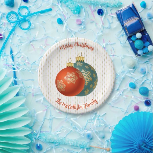 Weihnachtszierplatte Pappteller (Party)