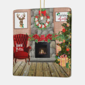 Weihnachtszimmerschmuck Keramikornament (Links)