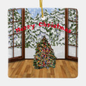 Weihnachtszimmerschmuck Keramikornament (Vorderseite)