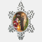 Weihnachtszinndekoration Schneeflocken Zinn-Ornament (Rechts)