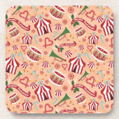 Weihnachtszirkus Getränkeuntersetzer (Vorderseite)