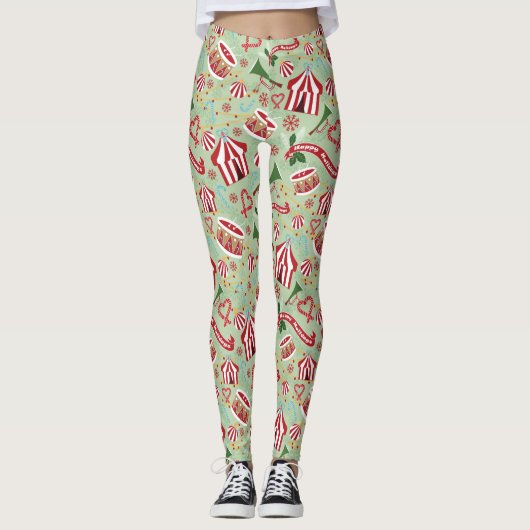 Weihnachtszirkus Leggings (Vorderseite)