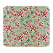 Weihnachtszirkus Schneidebrett (Vorderseite)