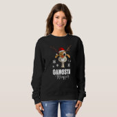Weihnachtszitat Gangsta Wrapper Hirsch Sweatshirt (Vorne ganz)