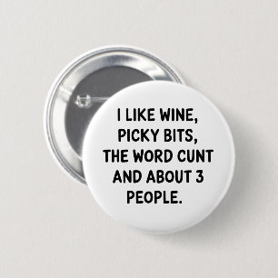 Weihnachtszitat Ich mag Wein Rude Festlich Sarkast Button
