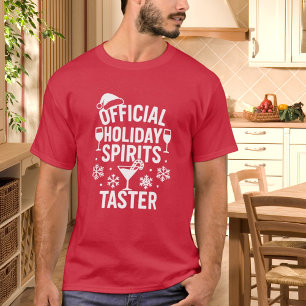 Weihnachtszitat lustige Party-Geister Tester rot T-Shirt