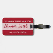 Weihnachtszitat mit roter Dekoration Gepäckanhänger (Rückseite horizontal)