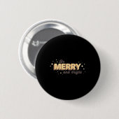 Weihnachtszitat Sei Fröhlich Und Hell Vintage Text Button (Vorne & Hinten)