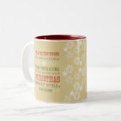 Weihnachtszitat-Tasse Zweifarbige Tasse (Vorderseite Links)