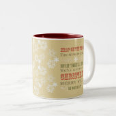 Weihnachtszitat-Tasse Zweifarbige Tasse (VorderseiteRechts)