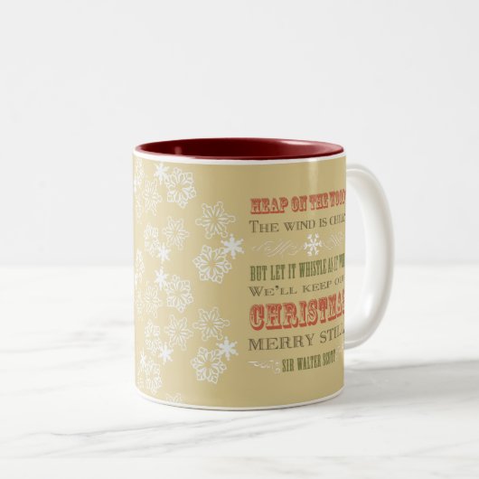 Weihnachtszitat-Tasse Zweifarbige Tasse (VorderseiteRechts)