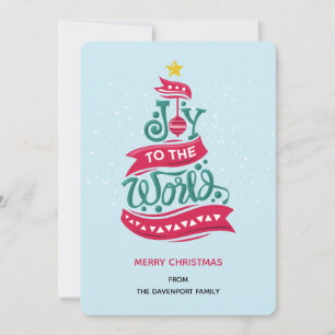 Weihnachtszitat-Typografie 'Freude der Welt' Feiertagskarte