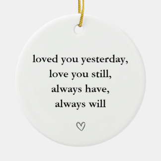 Weihnachtszitat über romantische Liebe Keramik Ornament