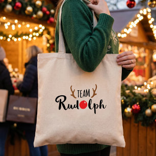 Weihnachtszitat von Team Rudolph Tragetasche