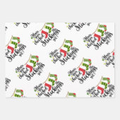 Weihnachtszitate für das Verpacken von Papierblätt Geschenkpapier Set (Vorderseite 2)