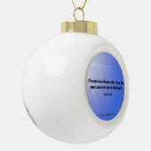Weihnachtszitate Keramik Kugel-Ornament (Links)