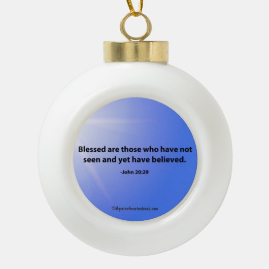 Weihnachtszitate Keramik Kugel-Ornament (Vorderseite)