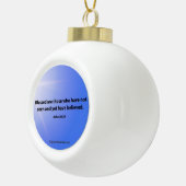 Weihnachtszitate Keramik Kugel-Ornament (Rechts)
