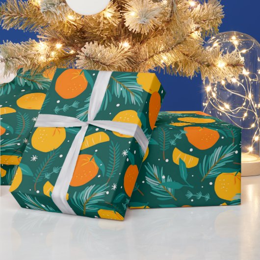 Weihnachtszitronenmuster Tissue Geschenkpapier (Feiertage)