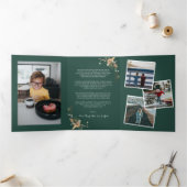 Weihnachtszitrus Botanical Florals | 7 FOTO Dreifach Gefaltete Einladung (Innenseite)