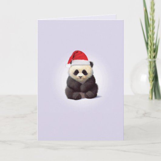 WeihnachtsZoo-Baby-Panda-Weihnachtskarte Feiertagskarte (Vorderseite)