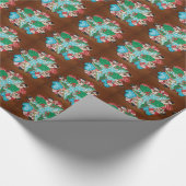 Weihnachtszucker auf einer Platte Geschenkpapier (Ecke)