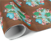 Weihnachtszucker auf einer Platte Geschenkpapier (Rolleneckpunkt)