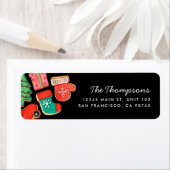 Weihnachtszucker Cookie Black Return Address Label (Insitu)