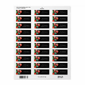 Weihnachtszucker Cookie Black Return Address Label (Vorne)