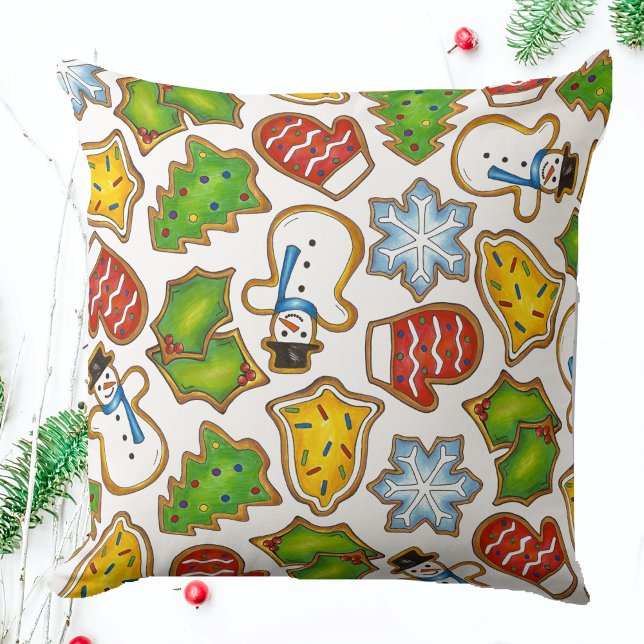 Weihnachtszucker Cookies Feiertag Feierliche Nahru Kissen (Christmas cookie pillow)