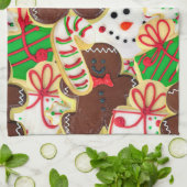 Weihnachtszucker Geschirrtuch (Gefaltet)