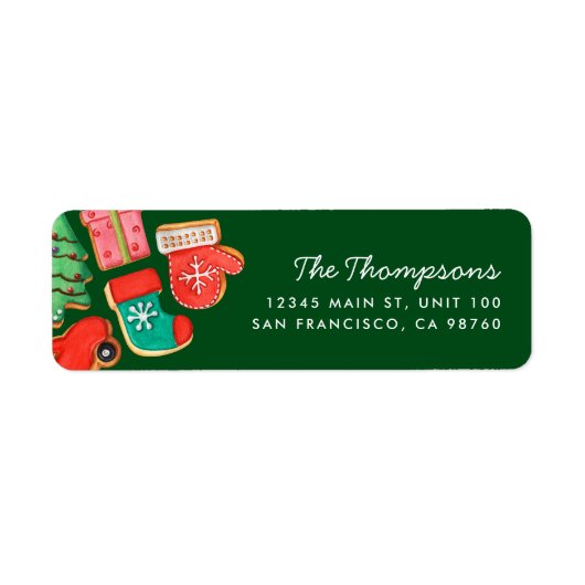 Weihnachtszucker Grün Rücksendeadresse (Vorne)