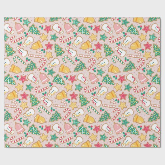 Weihnachtszucker Keks Schneemännchen Süßkarpfen Geschenkpapier (Flach)