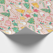 Weihnachtszucker Keks Schneemännchen Süßkarpfen Geschenkpapier (Ecke)