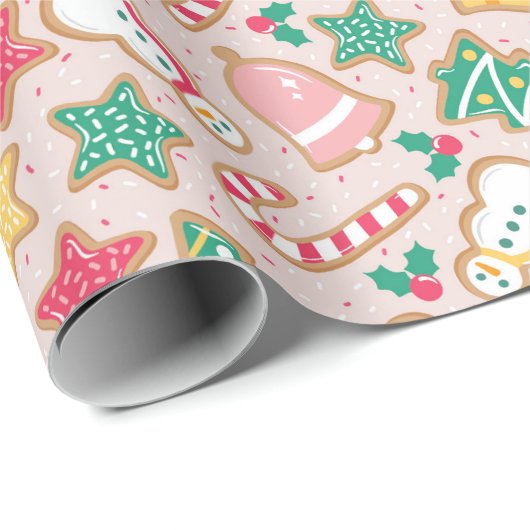 Weihnachtszucker Keks Schneemännchen Süßkarpfen Geschenkpapier (Rolleneckpunkt)