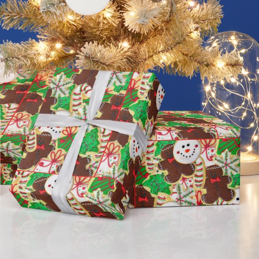 Weihnachtszucker-Muster Geschenkpapier (Feiertage)