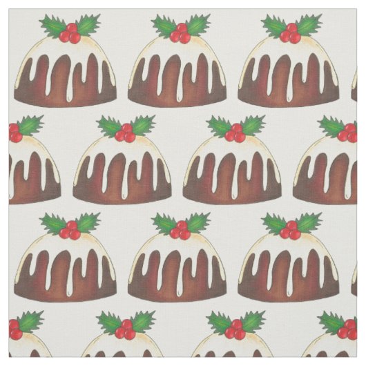 Weihnachtszucker Pudding Holiday Dessert Stoff (Muster)