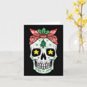 Weihnachtszucker Skull Bandana Xmas Mexikanische F Karte (Gelbe Blume)