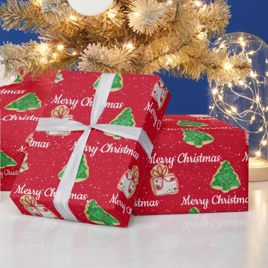 Weihnachtszucker und Schneeflocken Geschenkpapier (Feiertage)